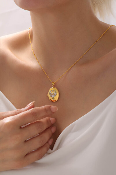 Kado Kuyumculuk Alya Anka Kuşu Kolye 14 Ayar Altın