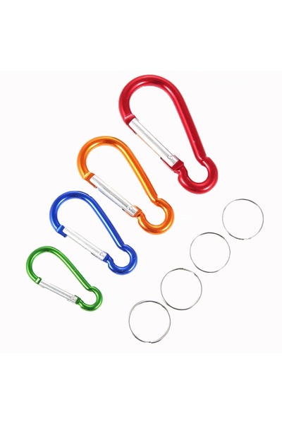 Lawazim Snap Clip 4pcs Alloy Carabiner Set for Keychains and Outdoor Carry
