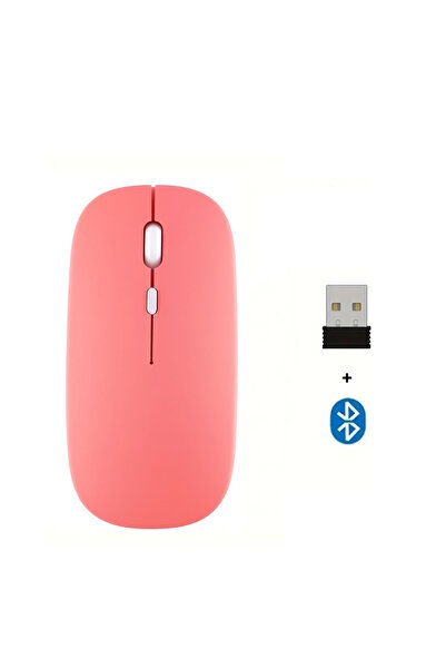 m.tk moveteck Tablet Telefon Laptop Windows Uyumlu Kablosuz Şarjlı Slim Renkli Bluetooth Mouse Fare