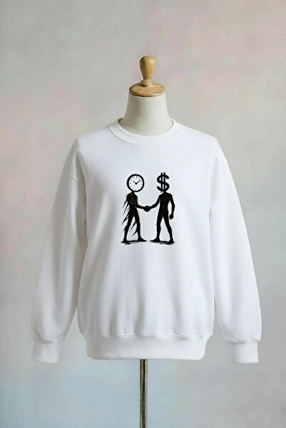 Vordevia سويت شيرت كبير الحجم مطبوع من القطن بثلاث خيوط