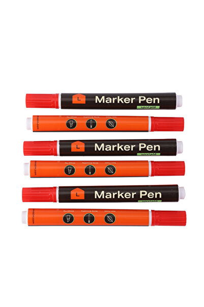 Lawazim Marker Pen 12pcs Red Fine Tip for School Writing and Office Use