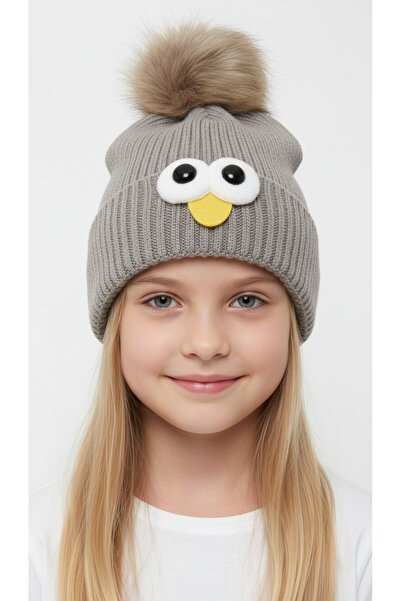 gigigiyim Eye Emoji Patterned Pompom Knitted Unisex Beanie