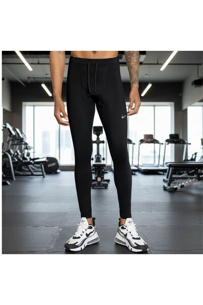 Nike Men's Leggings Df Chllgr Tight Men's Leggings Sports Gym Leggings with Pockets