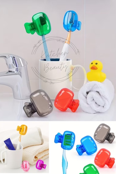 İndirimKap Diş Fırça Kapağı Klipsi Diş Fırça Koruma Kapağı Diş Fırçalık Manda...