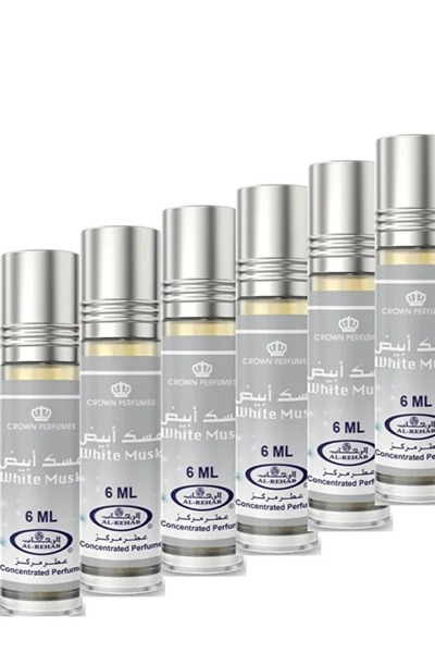 ALREHAB الرحاب عطر مركز بدون كحول مسك ابيض 6 مل * 6 قطع