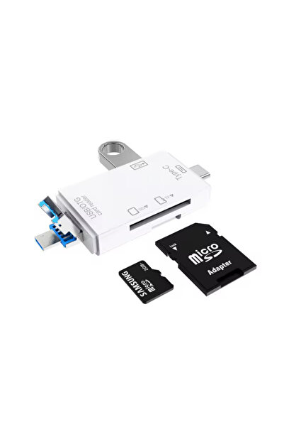 Bİ TIK BİLİŞİM 6-in-1 Functionality Otg Tf Sd Converter Card Reader