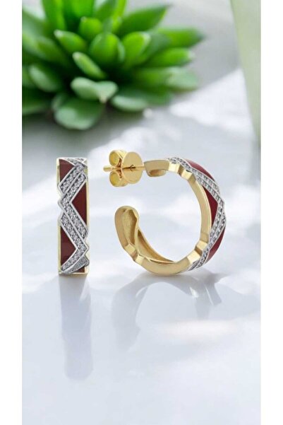 AYL ACCESSORİZE BORDO HALKA KÜPE
