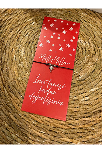 FIERA JEWELRY Polar Star Black Rope Adjustable Bracelet with New Year Card