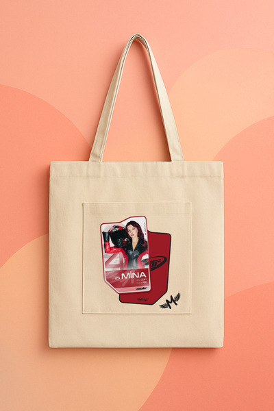 lovver Manifest Grup Amatör Şarkı Mina Tasarımlı Premium Baskılı Kanvas Çanta