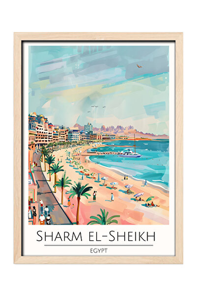 gxe.art SHARM EL SHEIK Dekorativna zidna slika sa drvenim okvirom