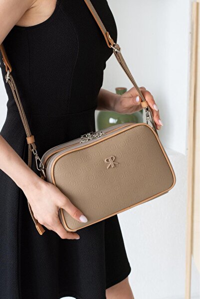 Çanta Trend Polo of Color Women's 5-Compartment Adjustable Long Strap Shoulder Bag Messenger Bag