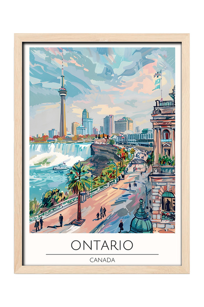 gxe.art Pictură decorativă de perete cu rame din lemn ONTARIO CANADA