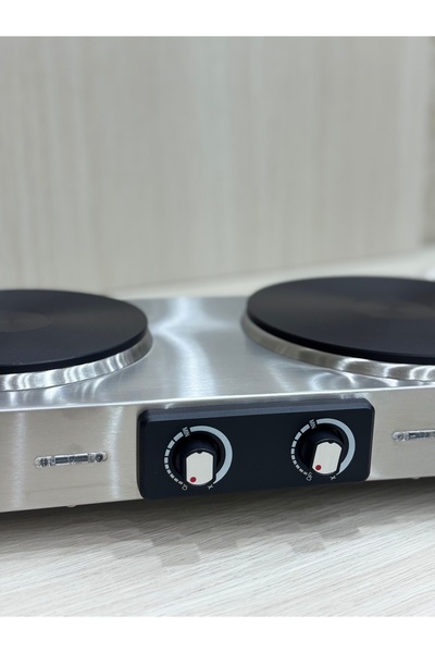 Edison ES-3203 Stone Ceramic Table Top Hob, 2500W, 2 Burners,