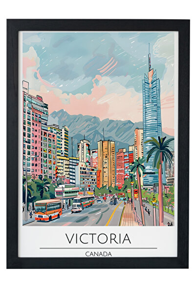 gxe.art VICTORIA CANADA Pictură decorativă de perete cu rama din lemn