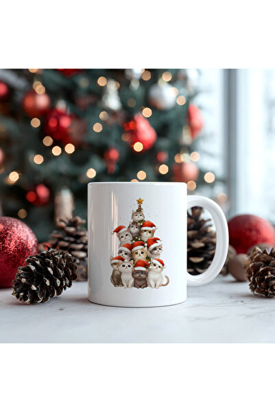 Arzande Yılbaşı Yeni Yıl Temalı Porselen Kupa Bardak Kahve Çay Hediyelik Kole...