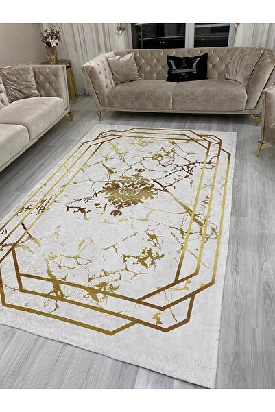 LİMAY Elastic Carpet Cover - Carpet Protector - Washable - Sponge-Free - Practical - Velvet Fabric - Decorative