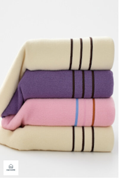 H&İ HOME TEXTILE مجموعة مناشف اليد والوجه من سلسلة إيكو - 50×90 سم، طقم من 4 قطع