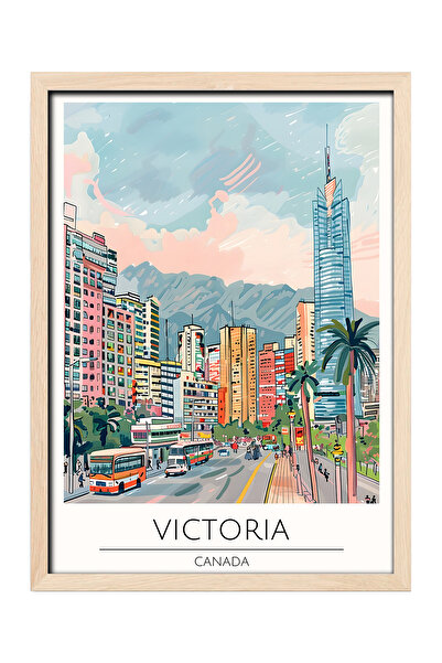 gxe.art VICTORIA CANADA Pictură decorativă de perete cu rama din lemn