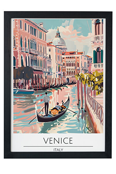 gxe.art Venecija, Italija, dekorativna zidna slika sa drvenim okvirom