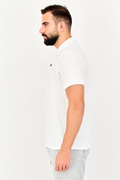 FILA Men Regular Fit Embroidered Logo Short Sleeve Polo Shirt, White