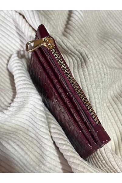 bijoux uniques Claret Red Zippered Women's Card Holder & Wallet