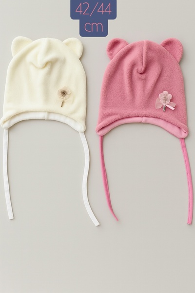 greenmoss Fleece on the Outside, 100% Cotton on the Inside, 2-Pack Baby Beanie