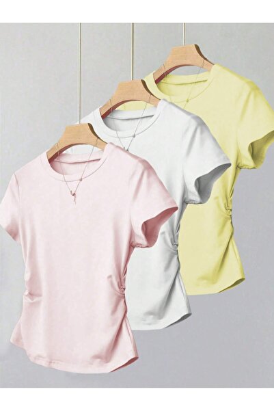 EYAX MODA PACHET AVANTAJOS TRICOU LARG FĂRĂ IMPRIMAT