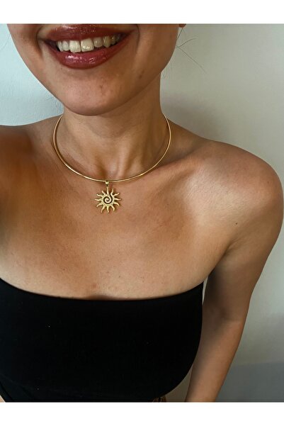 Hoop jewelery Stone Sun Choker