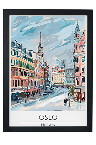 gxe.art OSLO NORWAY Διακοσμητικός πίνακας τοίχου με ξύλινο πλαίσιο