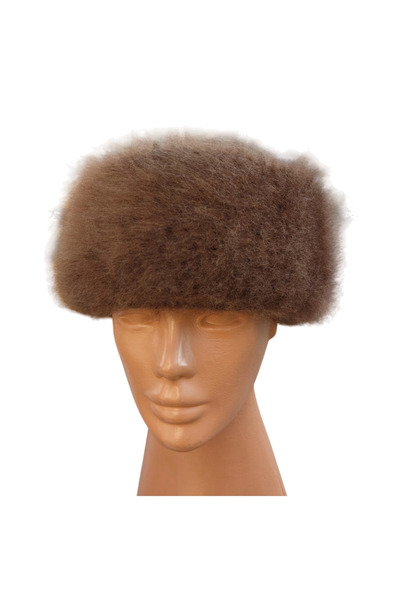 AbbasShop Handmade Mohair Blend Wool Papak Beanie Hat - Elegance in Winter