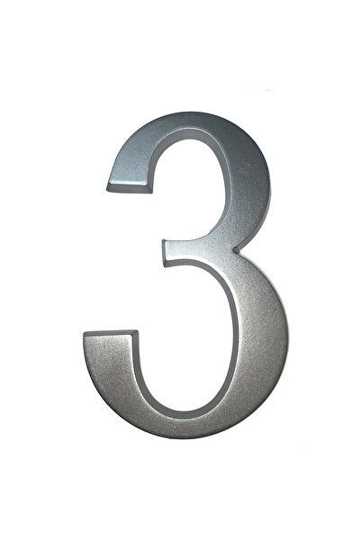 ICON TOOLS HOUSE NUMBER, ALUMINUM, 200 MM, SILVER, /DIGIT 3/