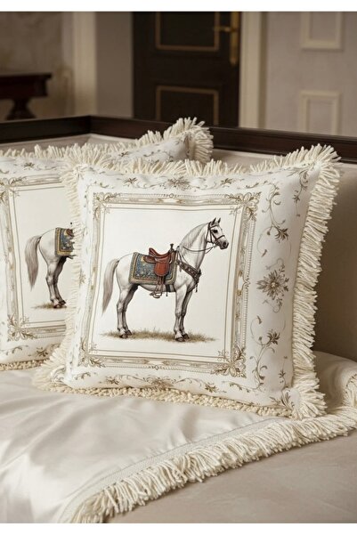 JACA Set de 2 perne de decorare în formă pătrată (45x45cm)