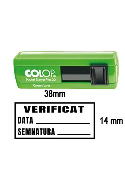 Colop Printer Stampila de buzunar verificat – 38x14 mm