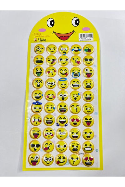 Ctc Gümrük Ürünleri Set de autocolante 3D în relief cu emoji - autocolant cu fața zâmbitoare pentru profesori, elevi și copii