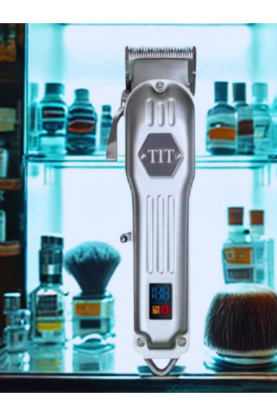 TİT TF-618 Professional Shaver – Stainless Steel Blades, 2000mAh Battery, LCD Screen, Multiple Combs