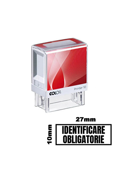 Colop Printer Stampila IDENTIFICARE OBLIGATORIE de birou 27x10mm