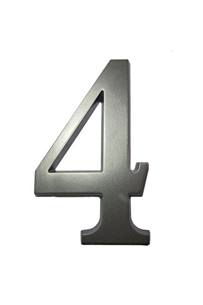 ICON TOOLS HOUSE NUMBER, ALUMINUM, 200 MM, SILVER, /DIGIT 4/