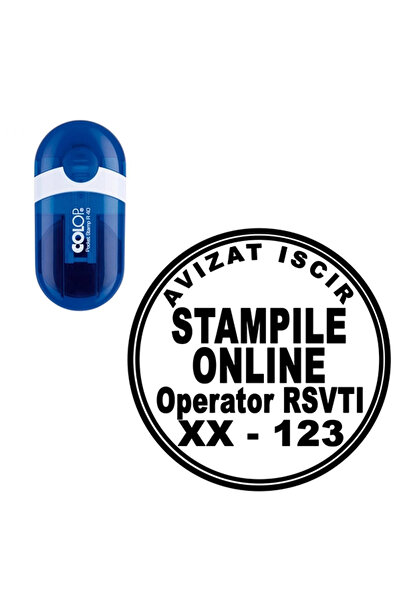 Colop Printer Stampila de buzunar ISCIR rotunda 2,5cm – personalizata