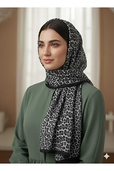 ALLURİNG THE BETTER ONE Leopard Patterned Soft Shawl