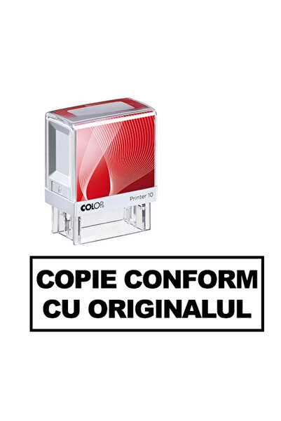 Colop Printer Stampila de birou COPIE CONFORM CU ORIGINALUL - 27x10-mm, negru