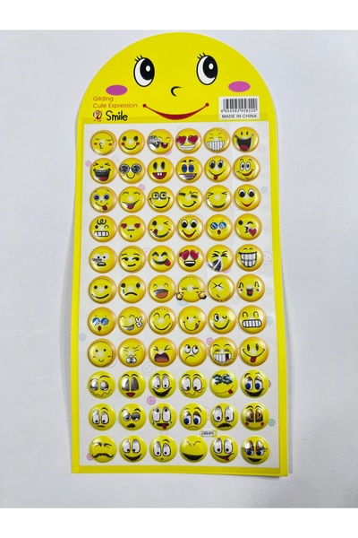 Ctc Gümrük Ürünleri Set de autocolante 3D în relief cu emoji - autocolant cu fața zâmbitoare pentru profesori, elevi și copii