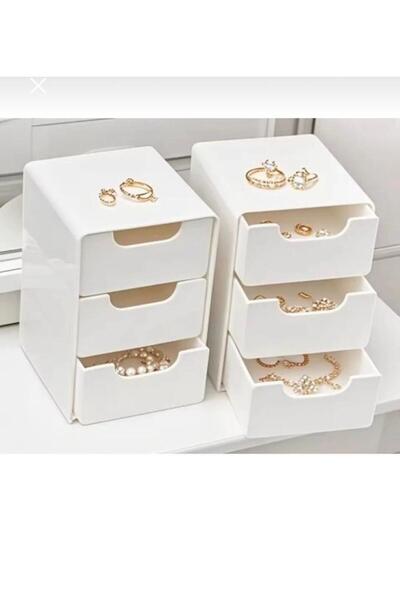Tercih Home 2 Τεμάχια Mini Organizer – Σετ Οργανωτών με 3 Συρτάρια για Κοσμήμ...