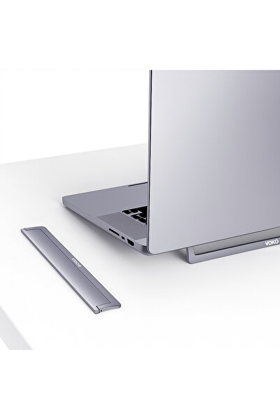 Mcstorey Laptop Stand Ultra Thin 4mm Foldable Aluminum Adhesive Ergonomic Notebook Riser 11.6–17