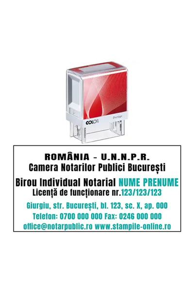 Colop Printer Stampila de birou COLOP Birou Notarial - 59x23-mm, negru