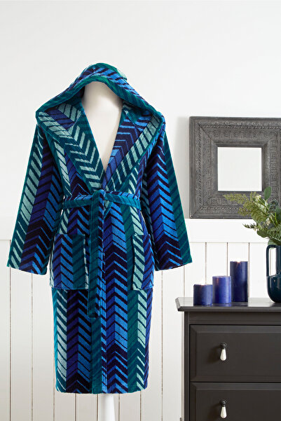 Özdilek رداء حمام هاواي إكلكتيك كاتيف بغطاء رأس (L)