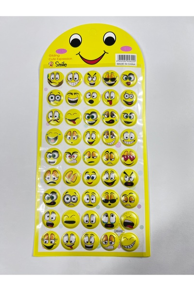 Ctc Gümrük Ürünleri Set de autocolante 3D în relief cu emoji - autocolant cu fața zâmbitoare pentru profesori, elevi și copii