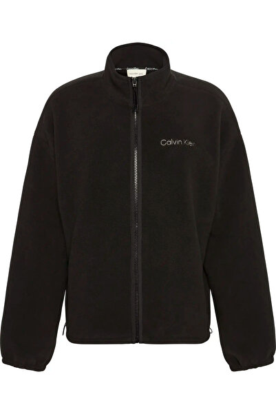 Calvin Klein LS POLAR FLEECE FZ JACKET Kadın Siyah Fermuarlı Ceket