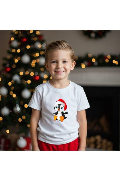 matelio Christmas Penguin Kids T-shirt