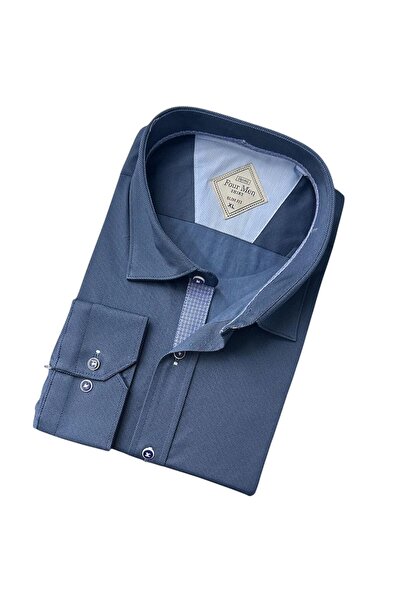 GÖMLEK GALERİSİ Slim Fit Slim Fit Oxford Woven Men's Shirt