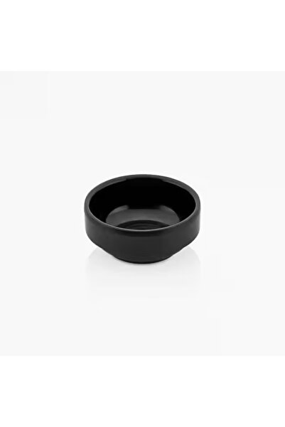 Külsan Melamine saucer set of 12 pieces, 6 cm size, black color